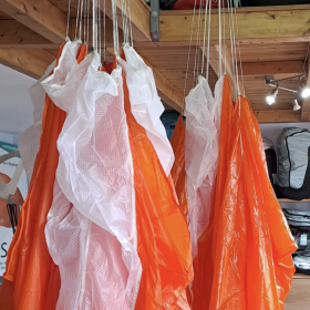 PLEGADO DE PARACAIDAS PDA CUADADOS TRIANGULARES Y ROGALLO